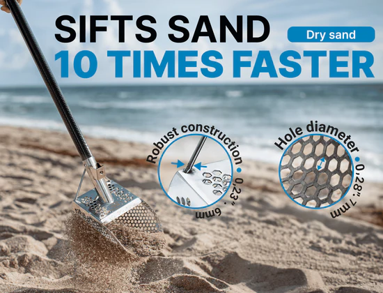 Sift sand 10 times faster 