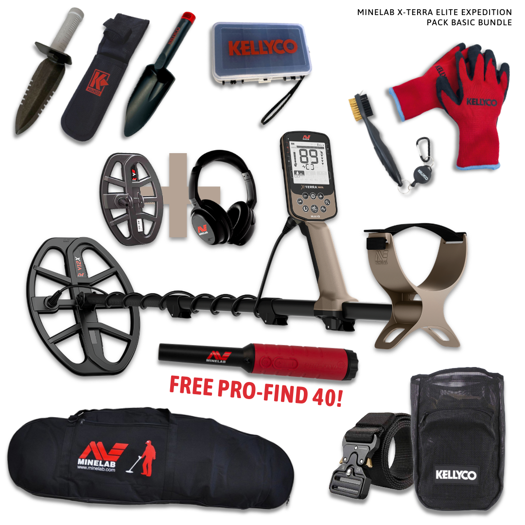 Image of Minelab X-Terra Elite Metal Detector Expedition Pack Basic Bundle
