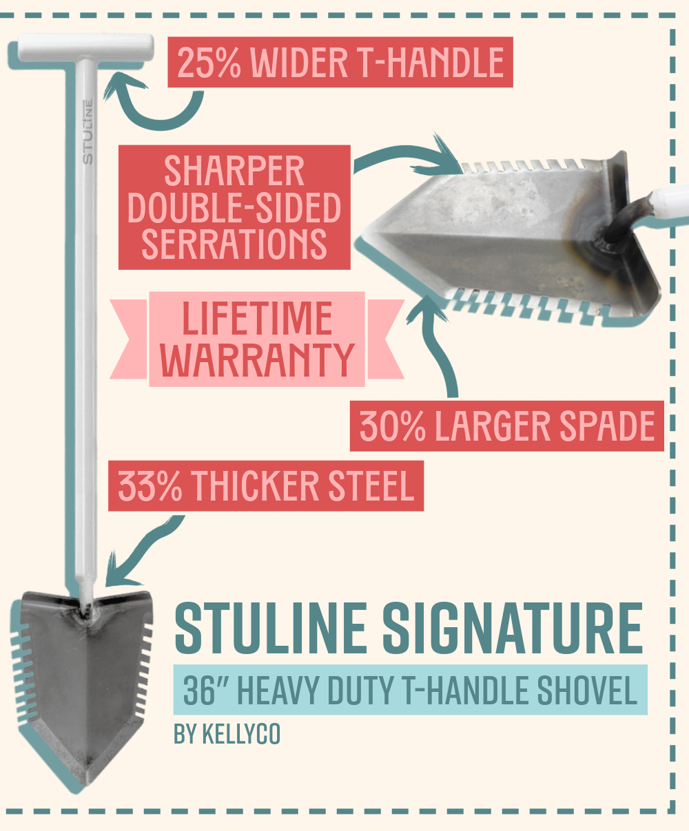 Stuline Signature 36" Heavy Duty T-Handle Shovel by Kellyco