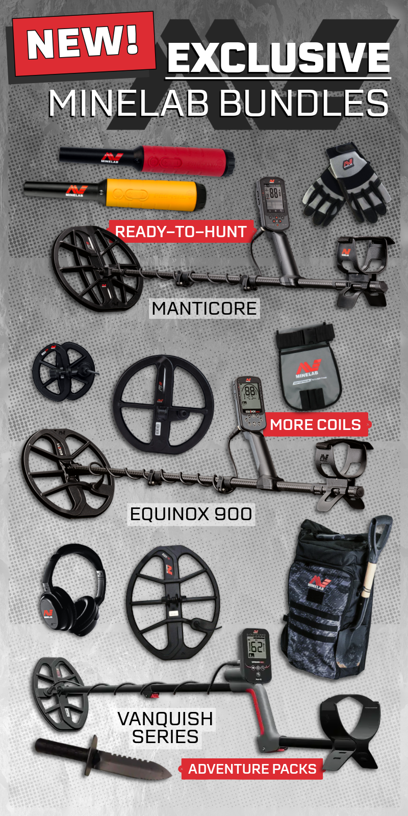 New exclusive Minelab bundles are here!