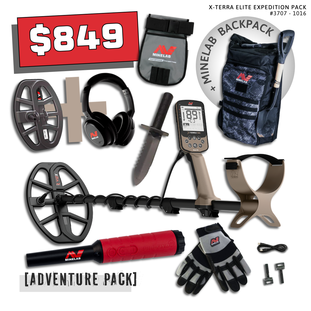 Image of Minelab X-Terra Elite Expedition Pack Metal Detector - Adventure Pack #3