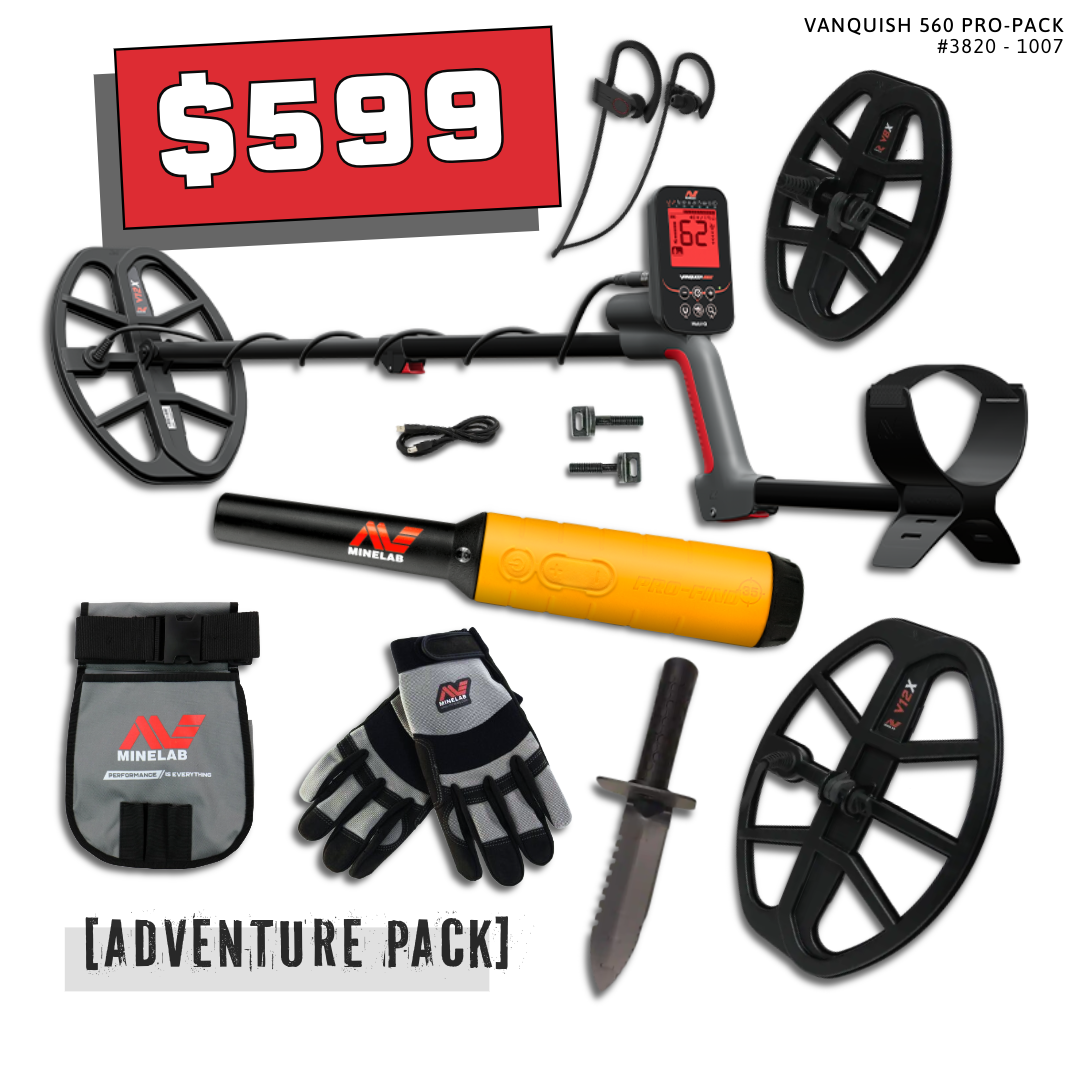 Image of Minelab Vanquish 560 Metal Detector Pro Pack - Adventure Pack #2