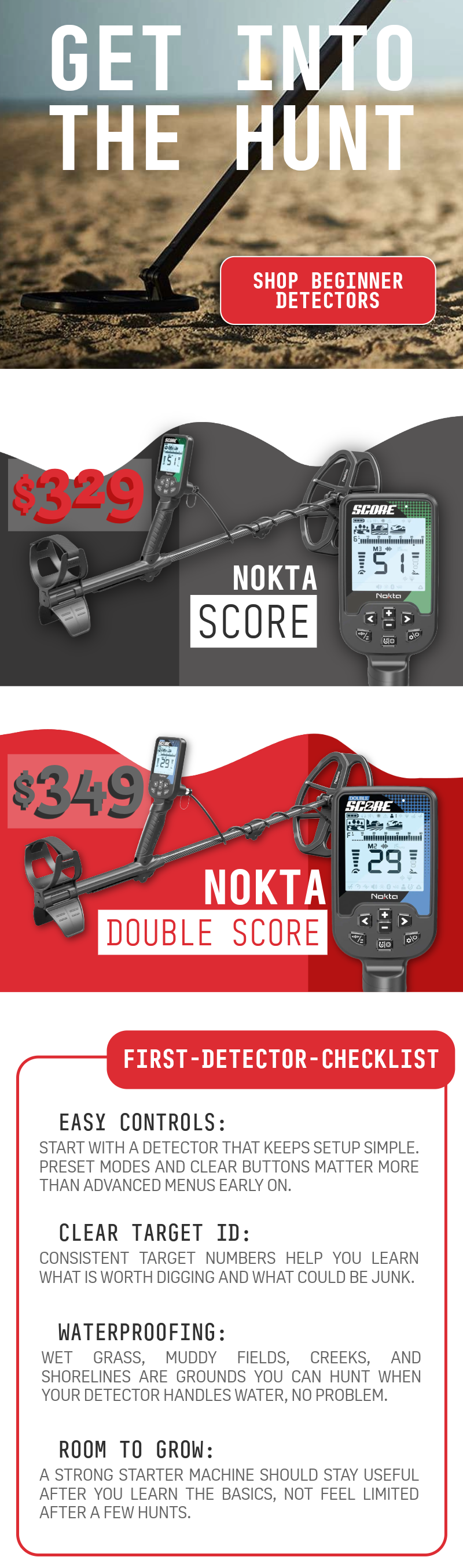 Get into the hunt: shop beginner detectors! 