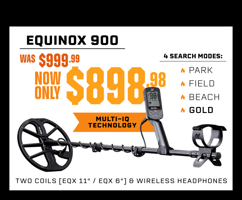 Equinox 900: was $999, now $898 (2 coils + Bluetooth headphones) 