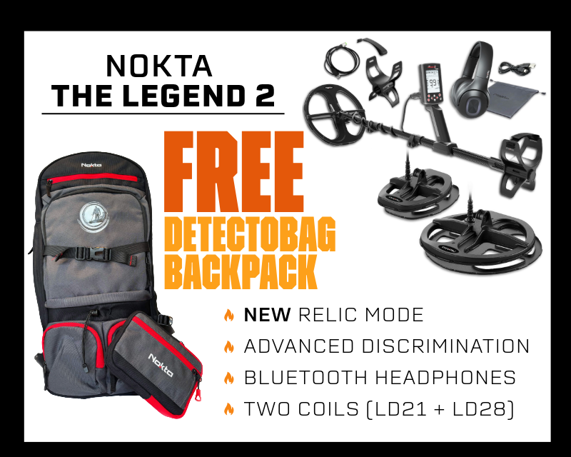 Nokta Legend 2 + FREE Detectobag Backpack (2 coils + Bluetooth headphones)