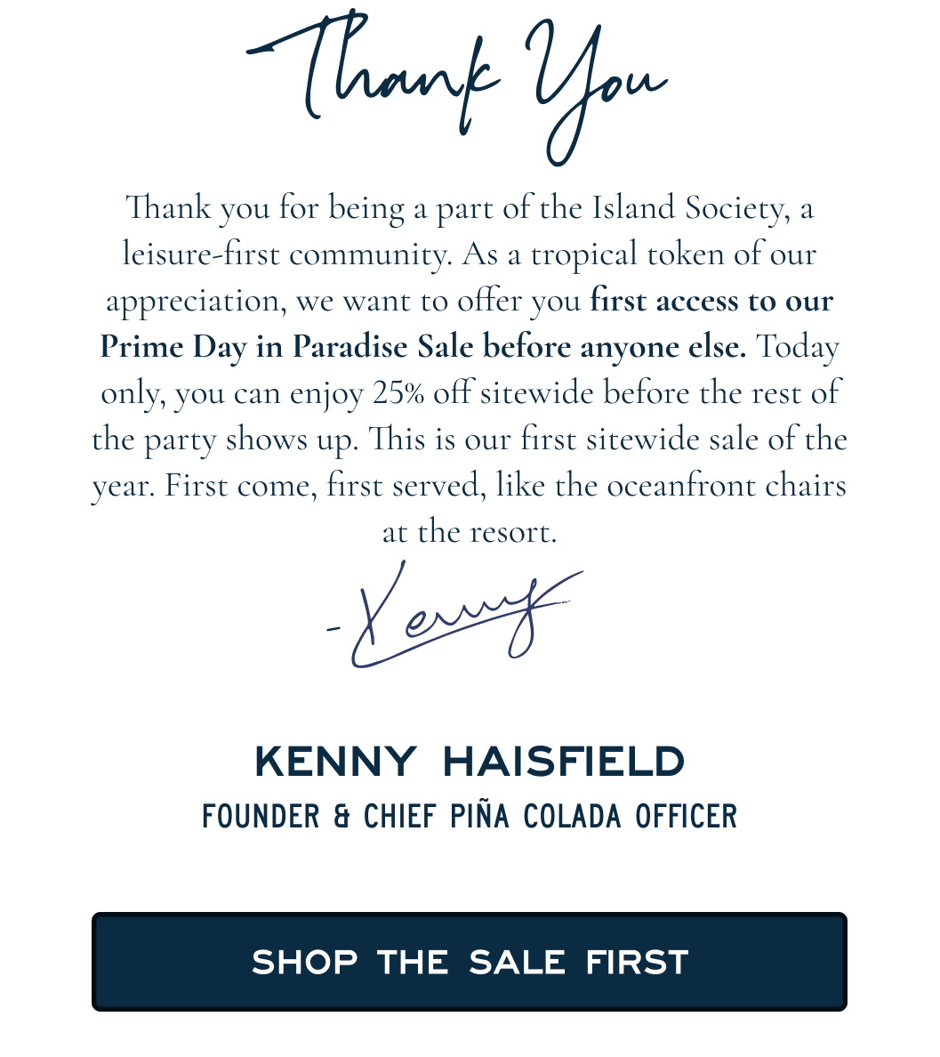 Shop The Sale First