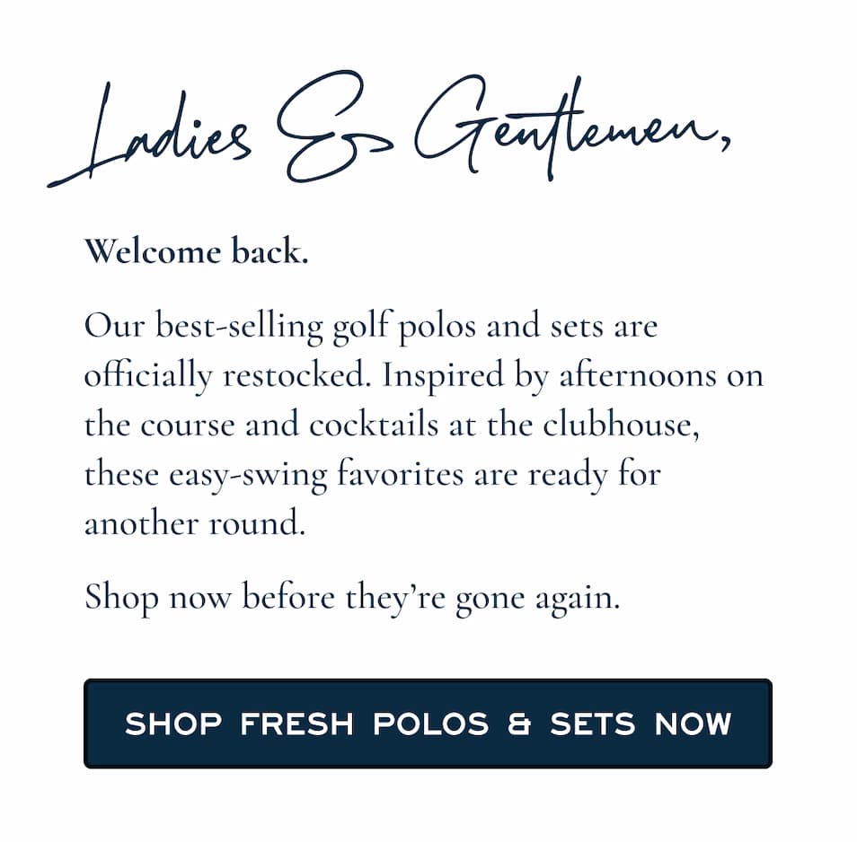 Shop Fresh Polos & Sets