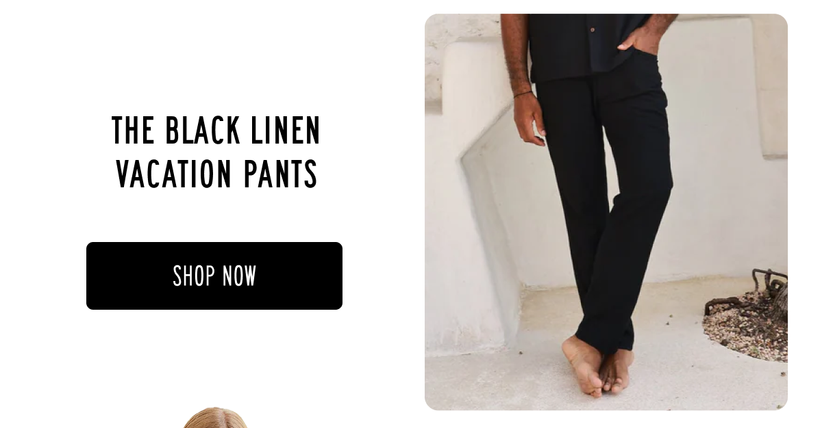 The Black Linen Vacation Pants | Shop Now