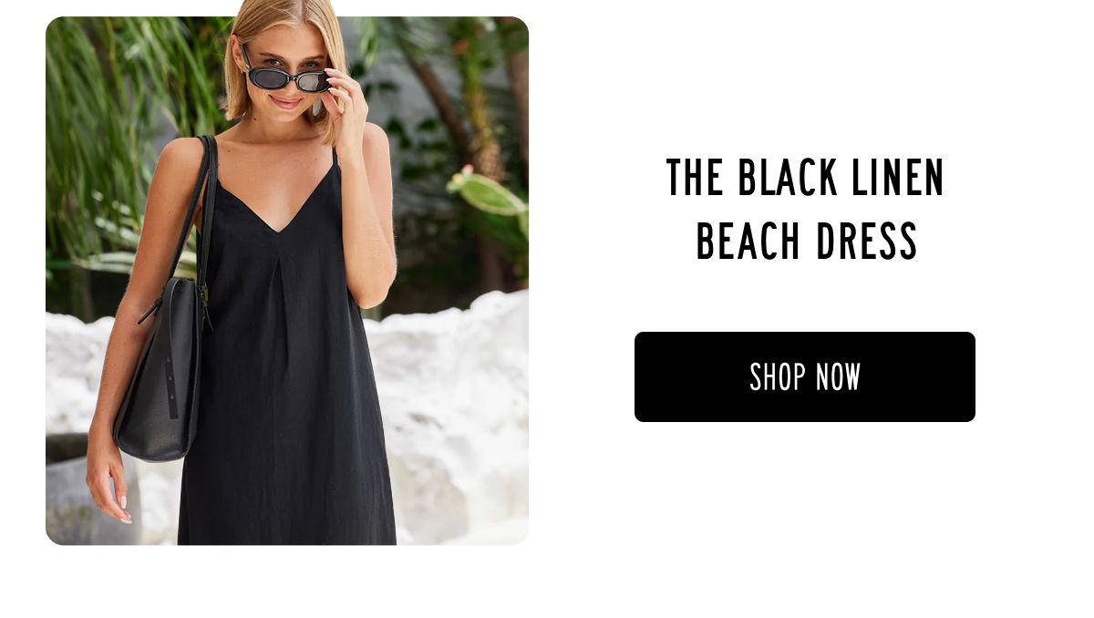 The Black Linen Beach Dress | Shop Now
