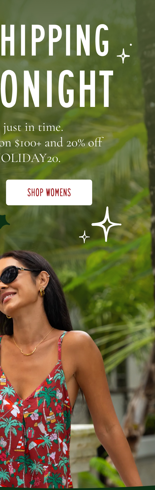 2-DAY SHIPPING ENDS TONIGHT Nail the gift, just in time. Free 2-day shipping on $100+ with code HOLIDAY20. [SHOP WOMENS]