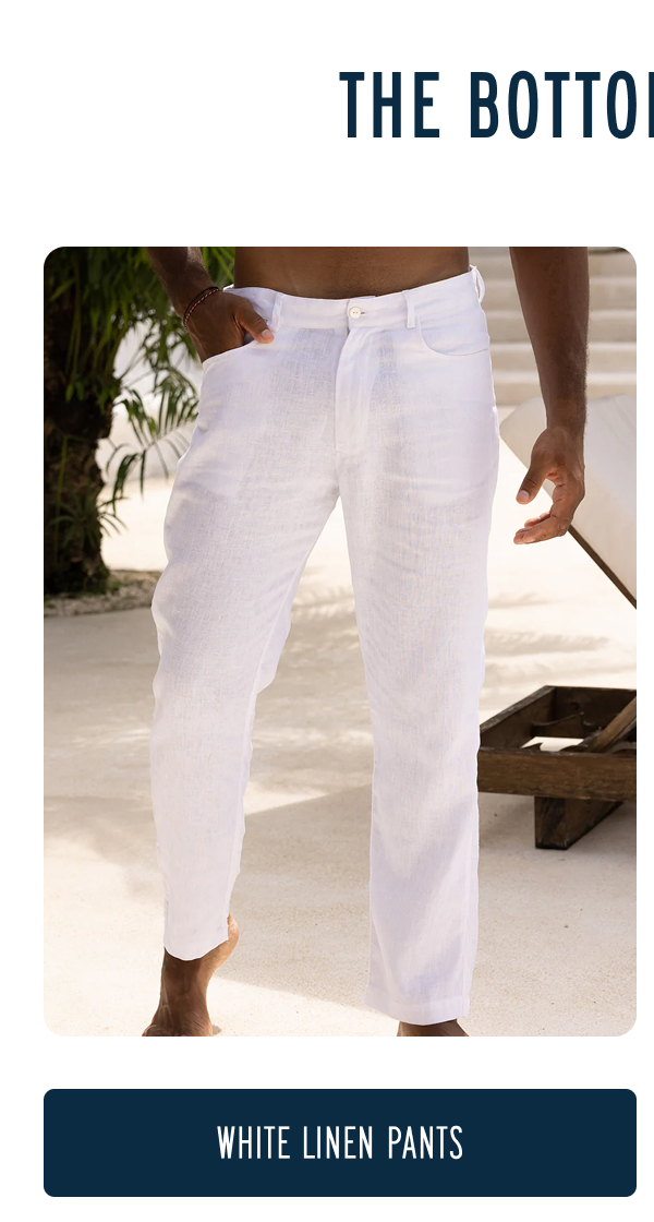 THE BOTTOM BRACKET [WHITE LINEN PANTS]