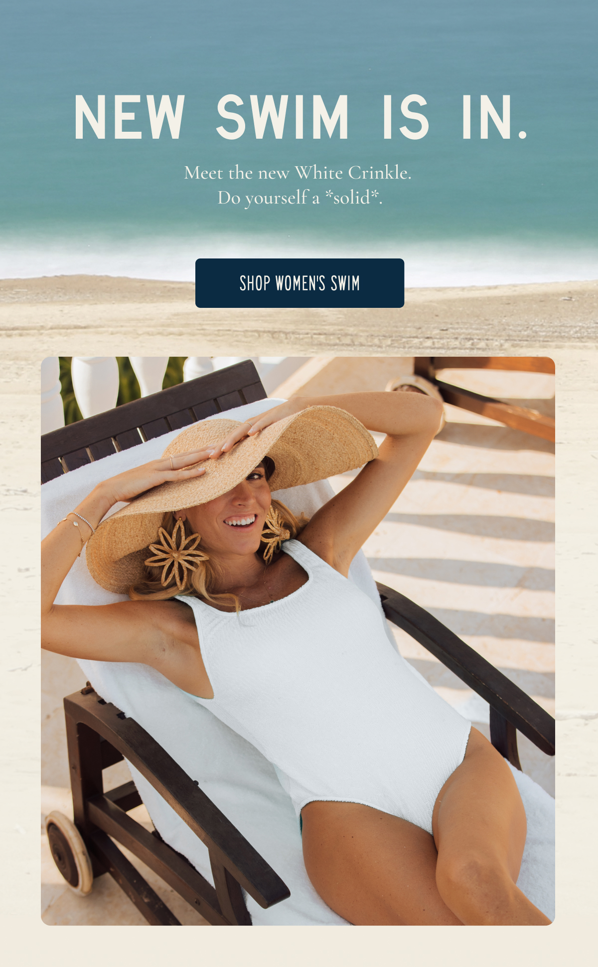 NEW SWIM IS IN. [[SHOP WOMEN’S SWIM]]