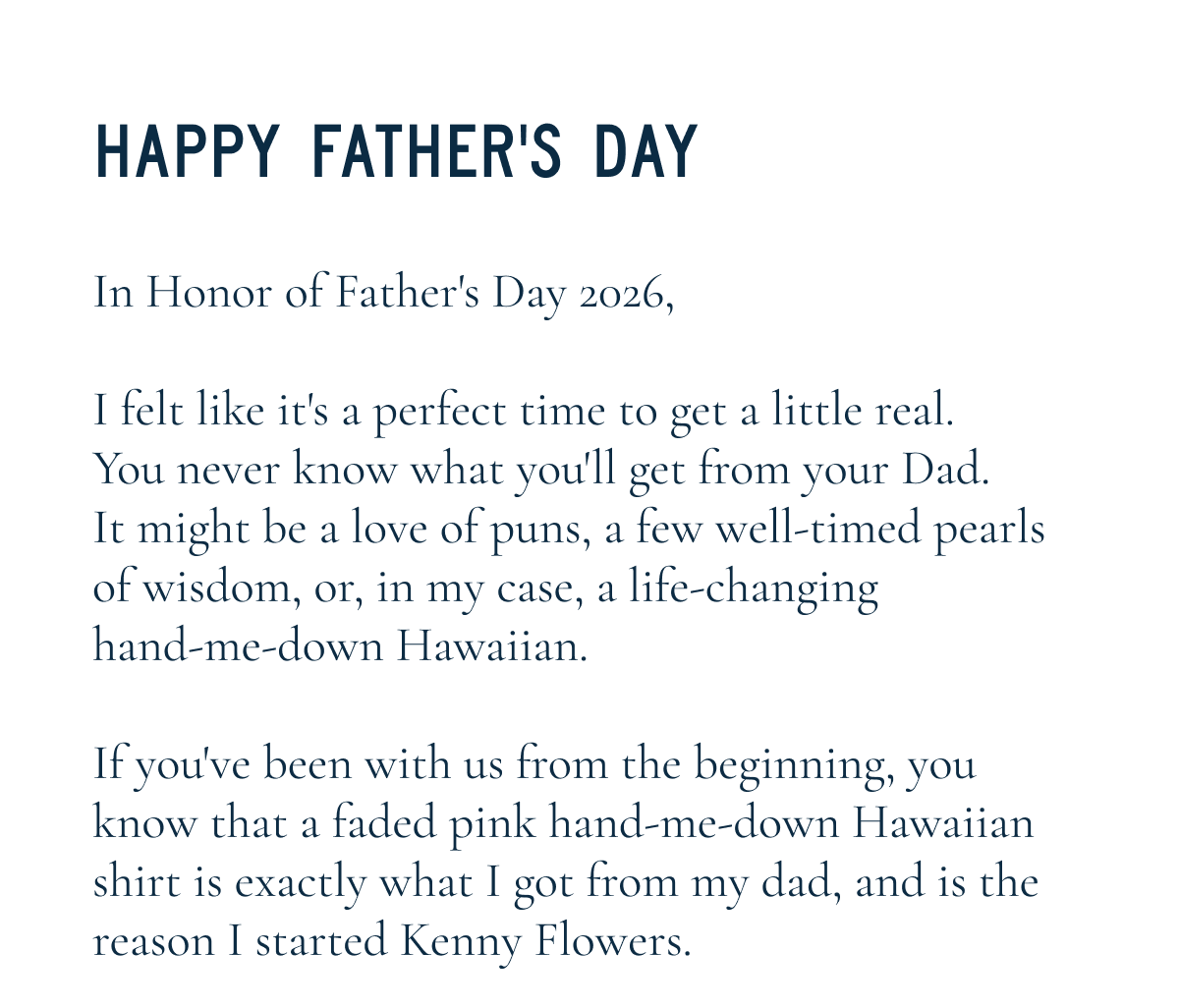 Happy Father's Day. In Honor of Father's Day 2023...
