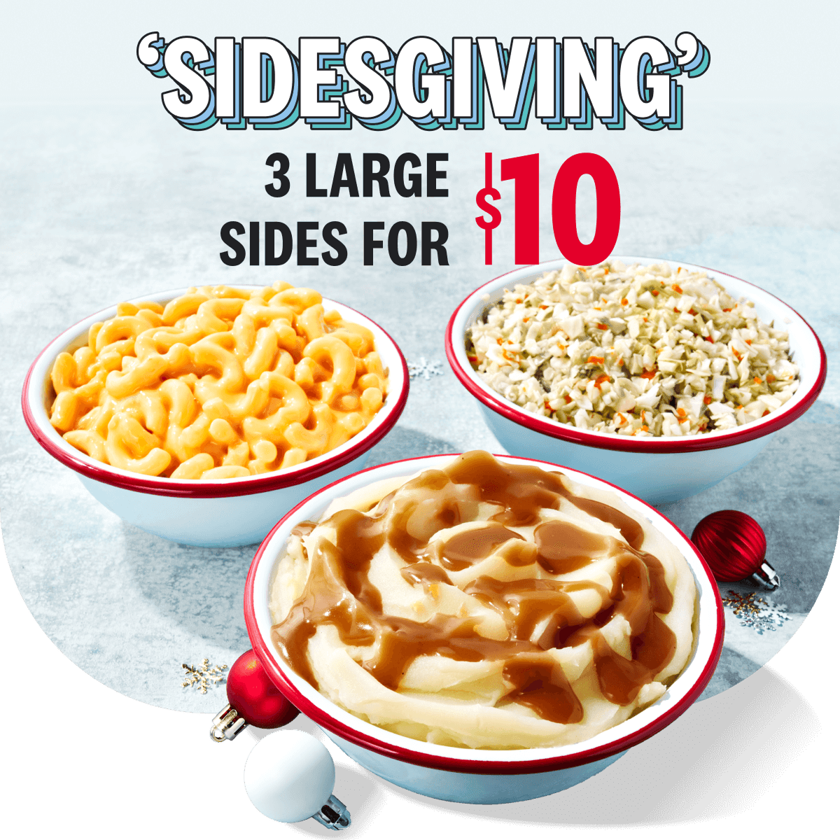 'Sidesgiving' 3 Large Sides for $10
