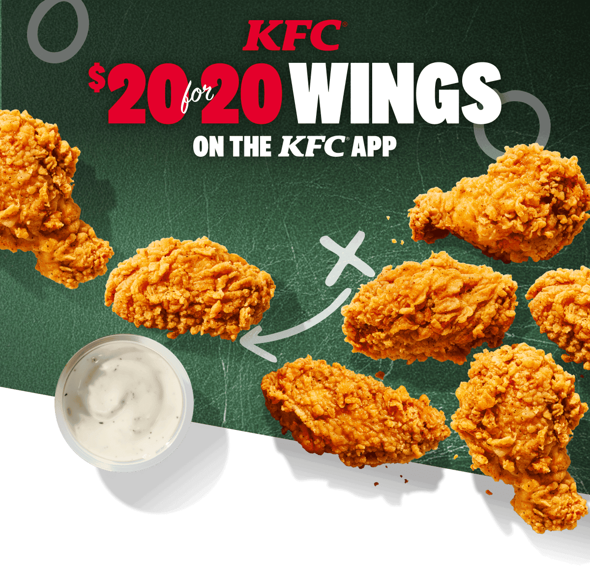 20 for $20 Wings on the KFC App
