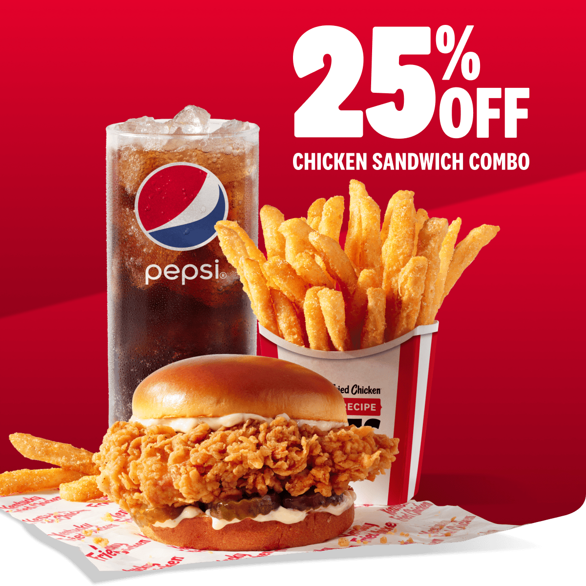 25% off Chicken Sandwich Combo