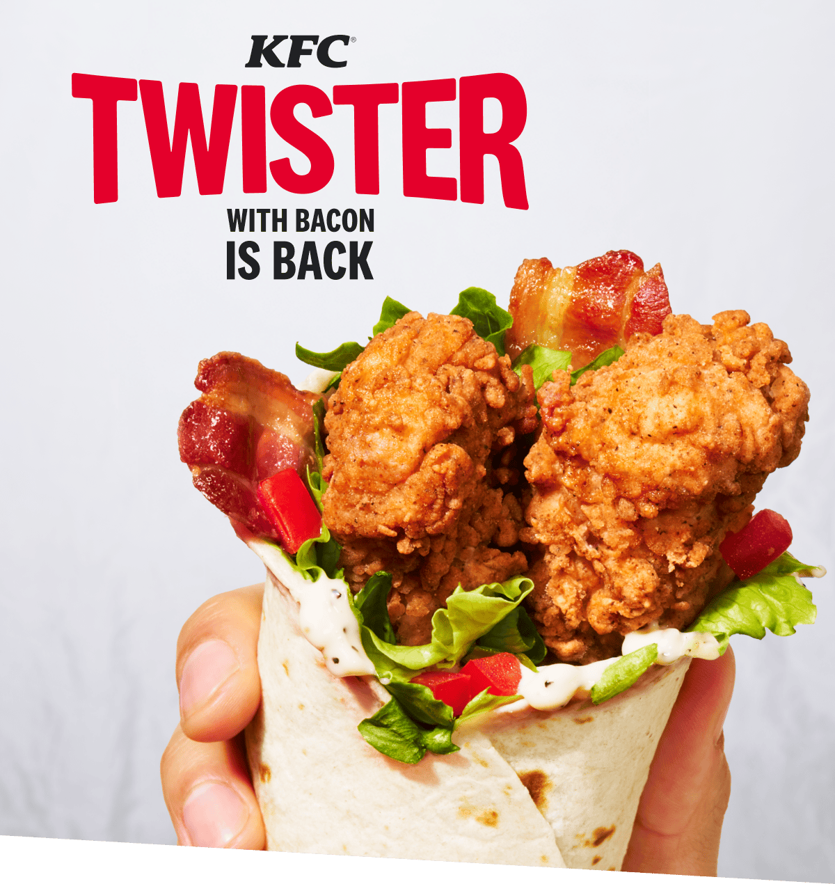 KFC Twister with Bacon is Back
