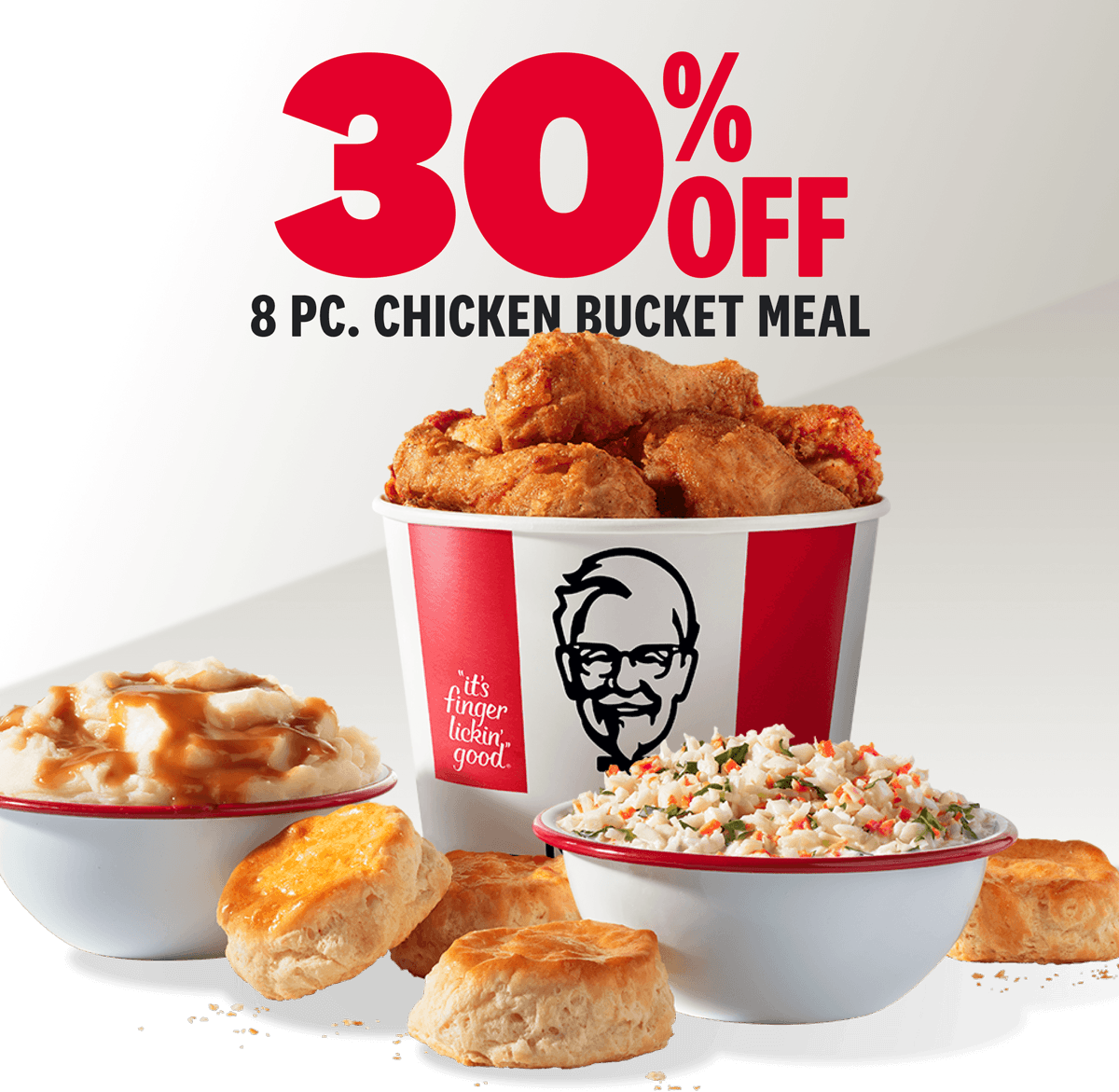30% off 8pc. Chicken Bucket Meal