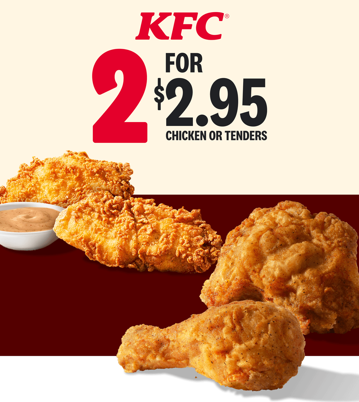 A sauce with Nuggets in the background. In the foreground two Chicken pieces.