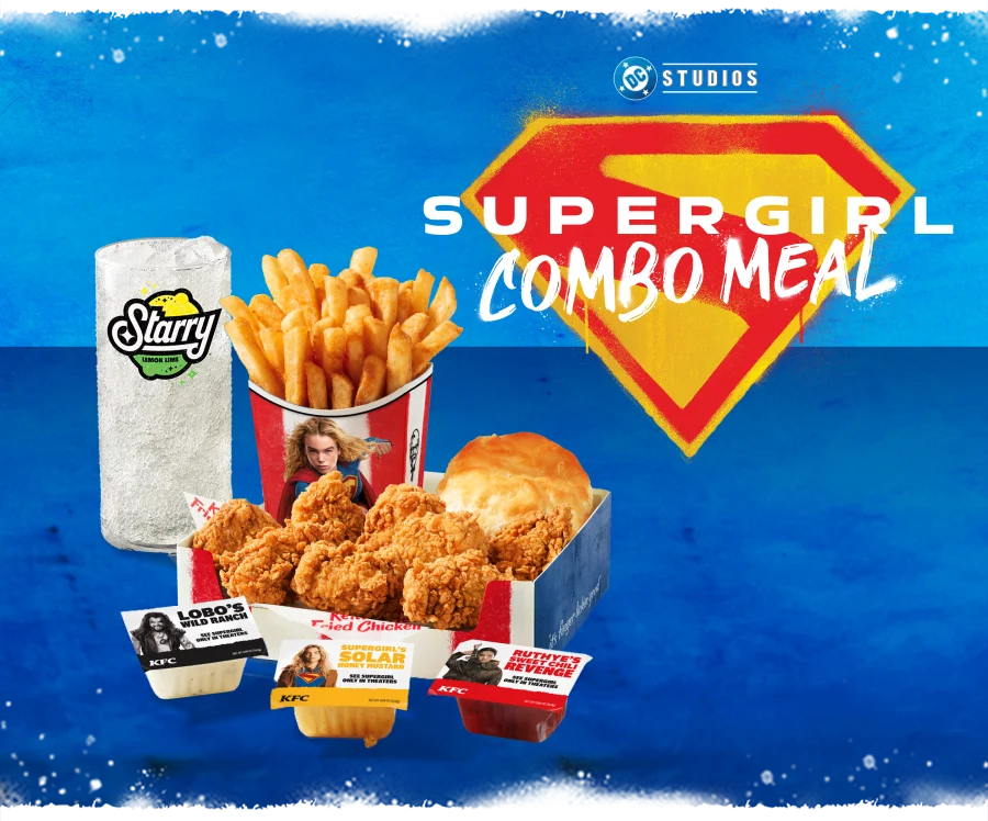 The SUPERGIRL Combo Meal and limited-edition sauces.