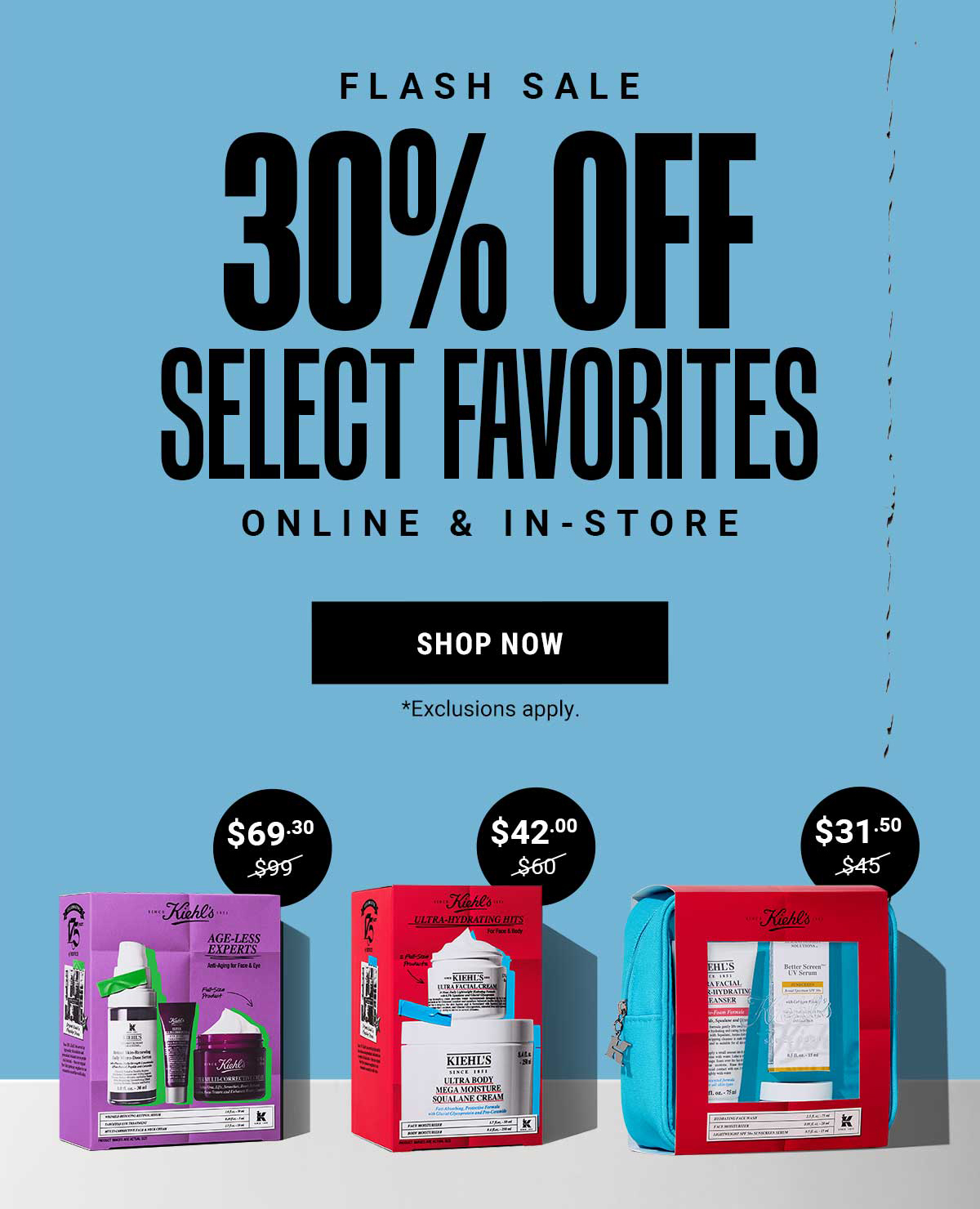 30% off select favorites