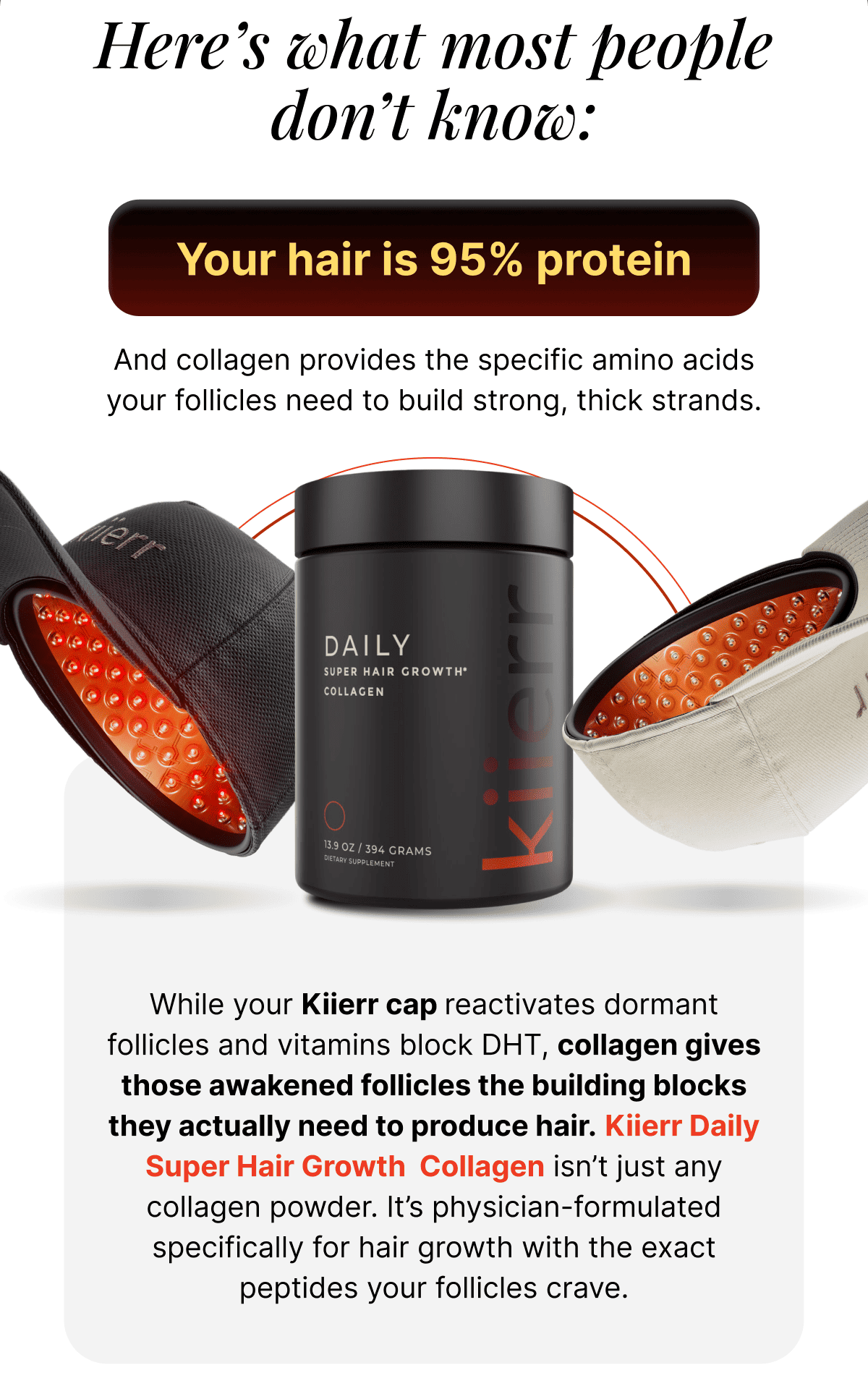 Here's what most people don't know: Your hair is 95% protein