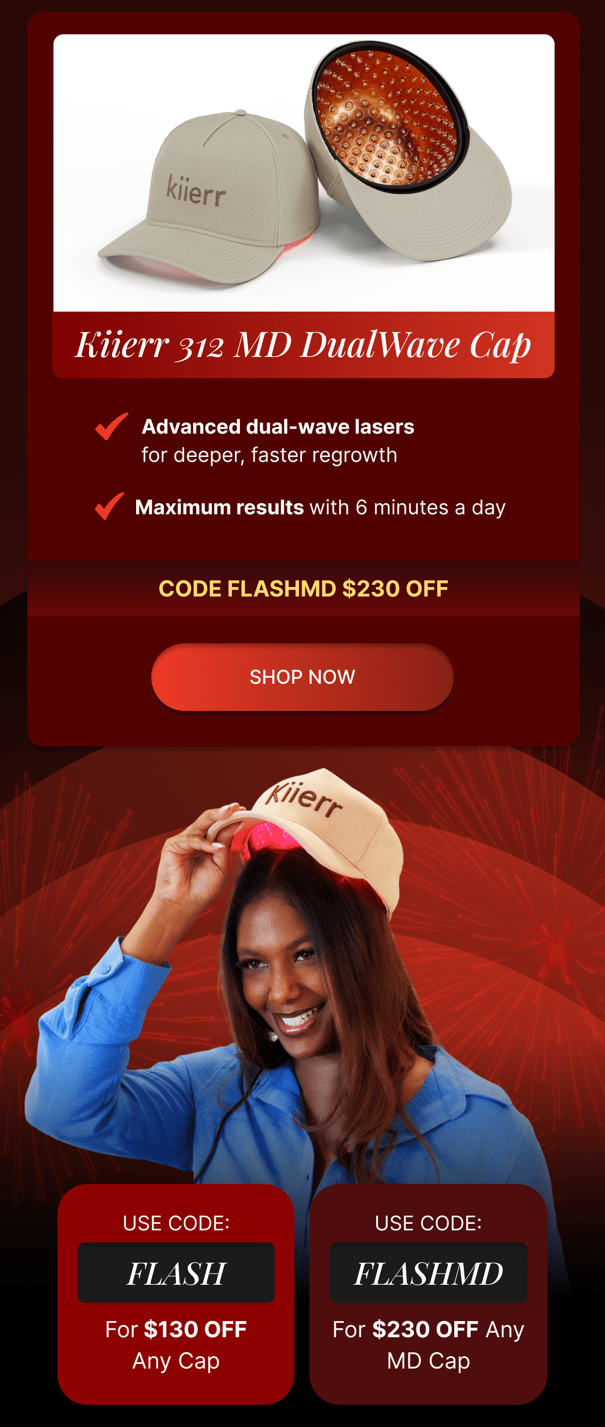 312 MD Dual Wave Cap