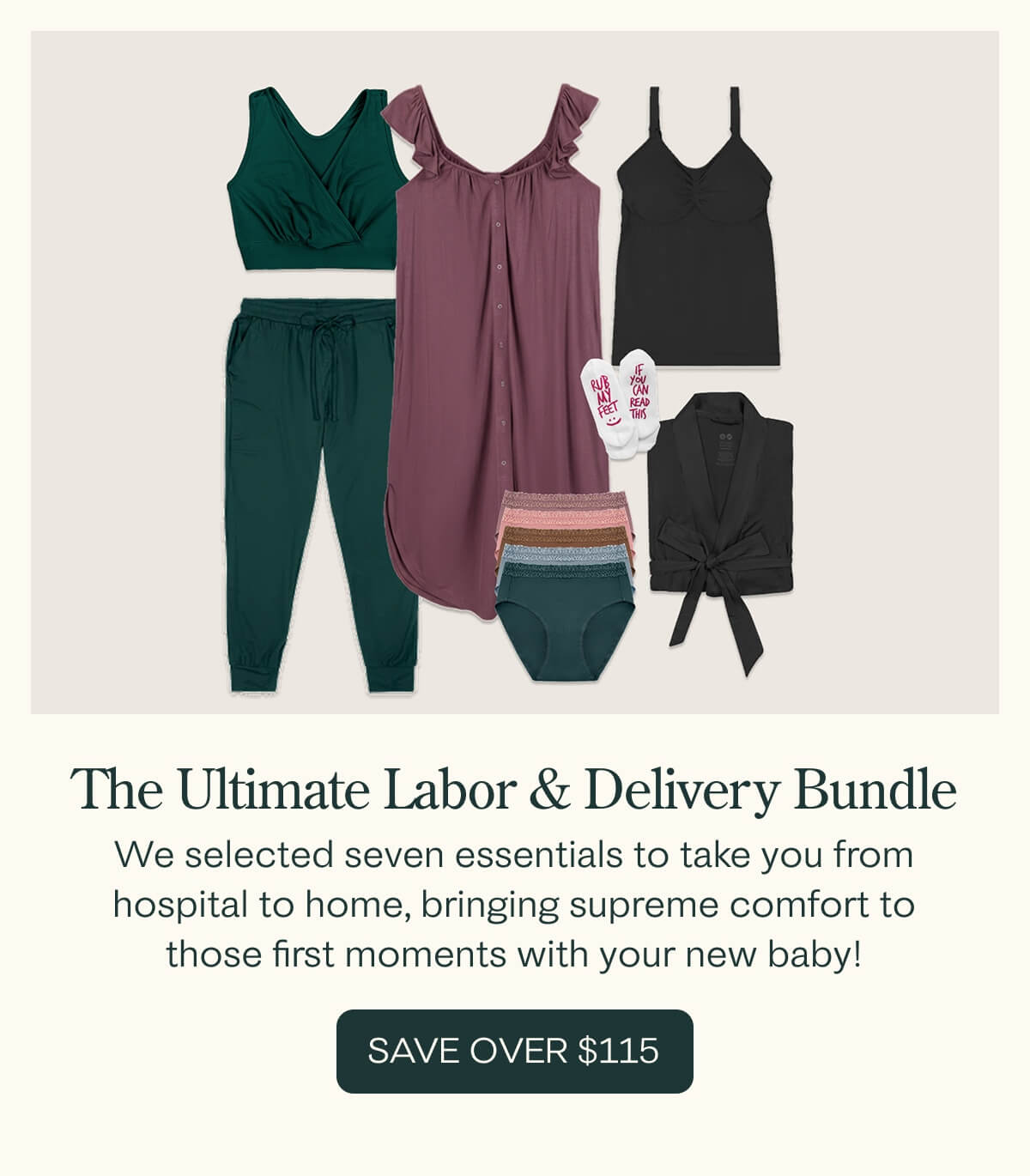 Save over $115 and get seven essentials to take you from the hospital to home with the Ultimate Labor & Delivery Bundle.