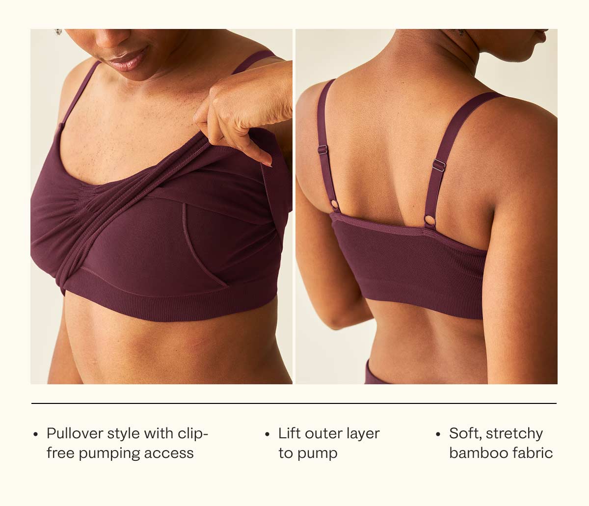 Our Sublime® Pumping Sleep Bra helps you pump easily so you can get back to sleep faster.
