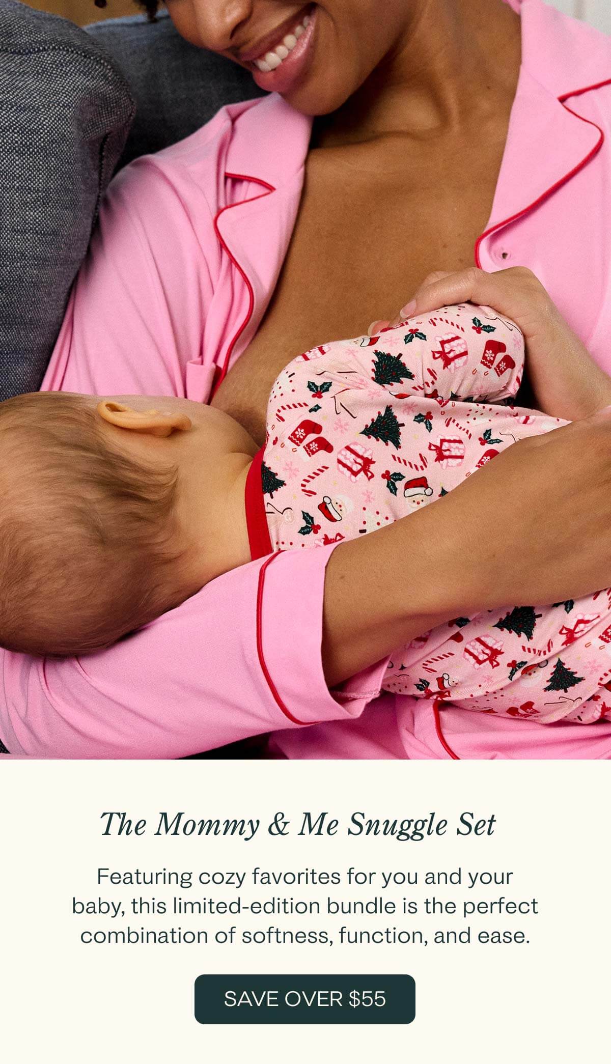 The Mommy & Me Snuggle Set is the perfect combination of softness, function, and ease for you and your little one.