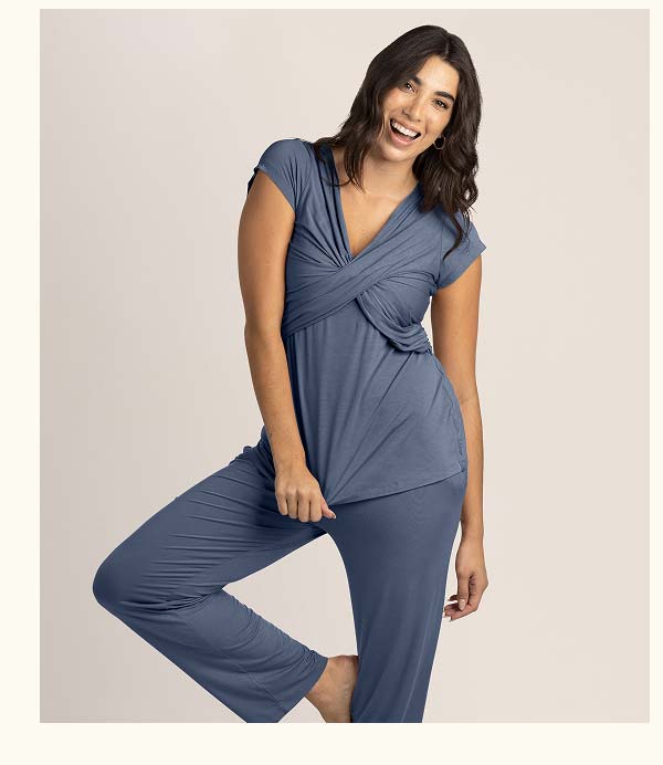 Davy Maternity & Nursing Pajama Set