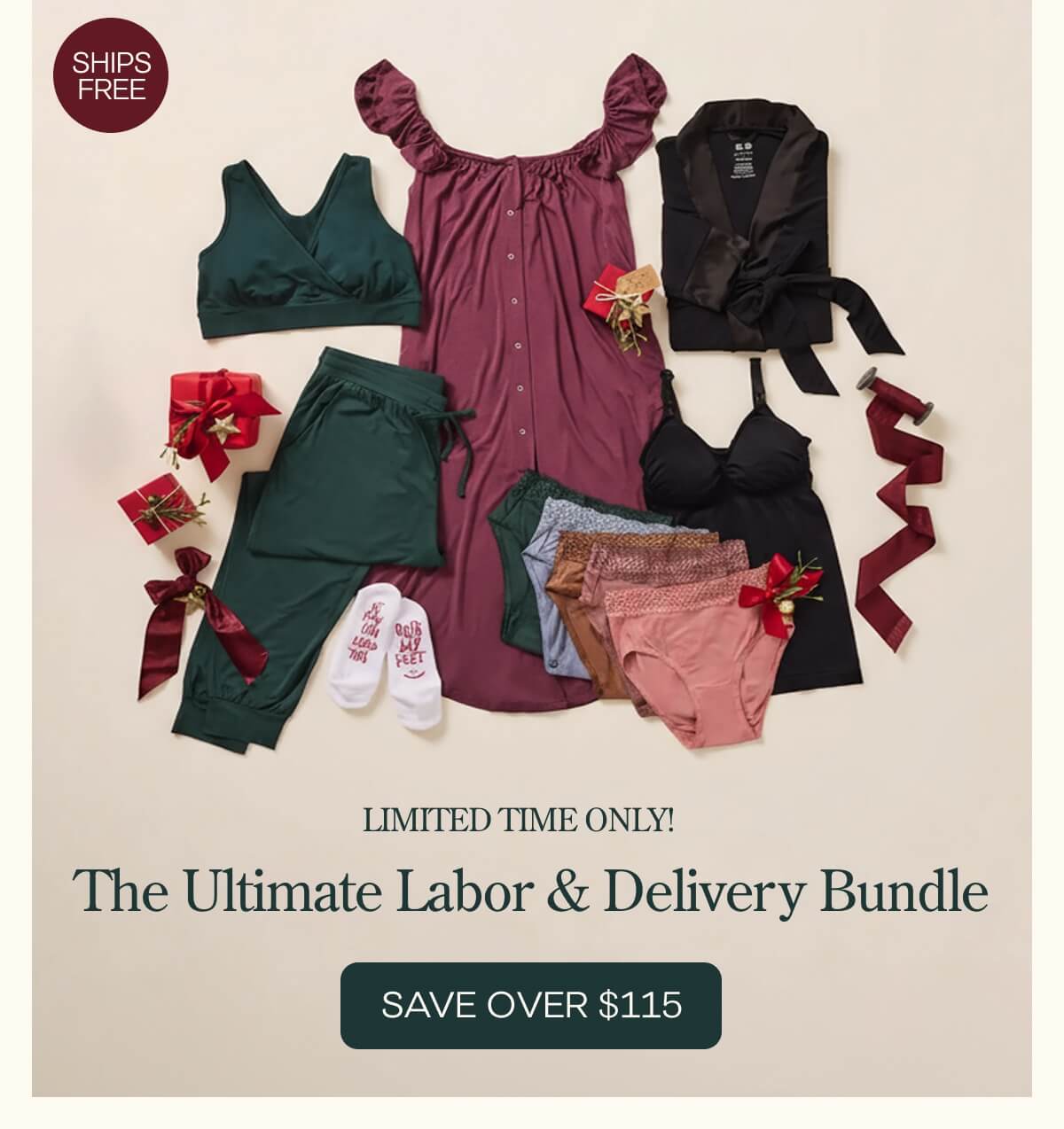 Save over $115 and get seven essentials to take you from the hospital to home with the Ultimate Labor & Delivery Bundle.
