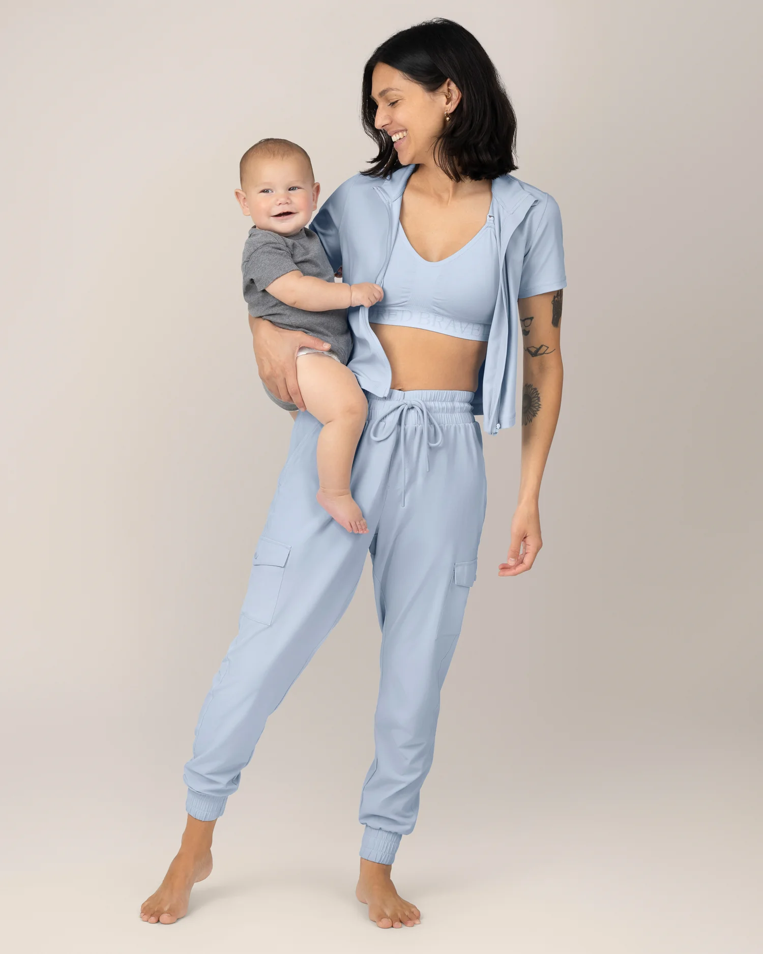 Image of Remy Maternity & Postpartum Cargo Jogger | French Blue