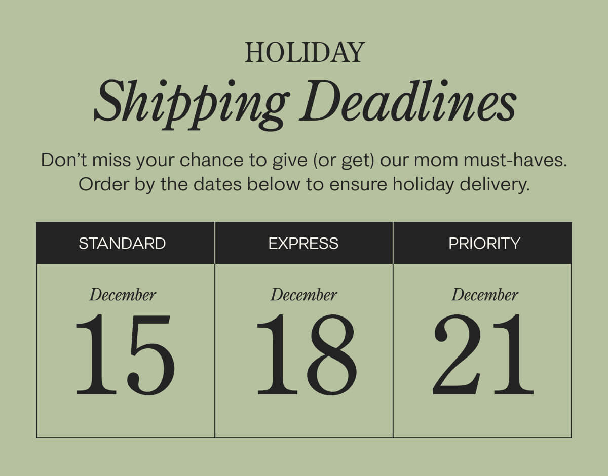 Shopping for the holidays? Order by December 15!