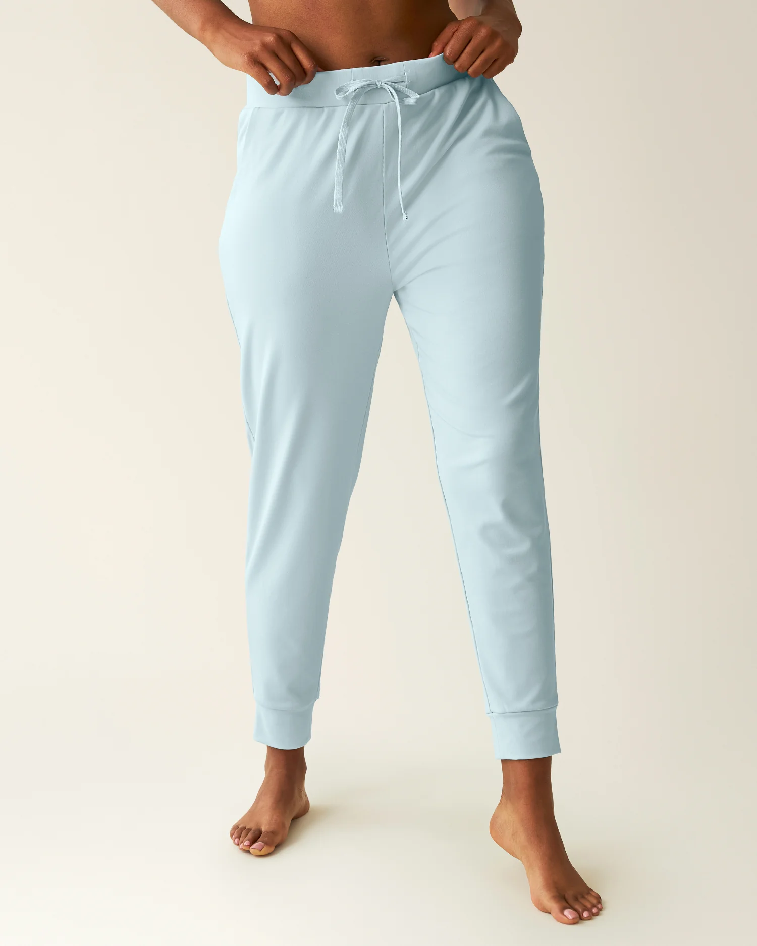 Image of Brushed Bamboo Maternity & Postpartum Jogger | Powder Blue