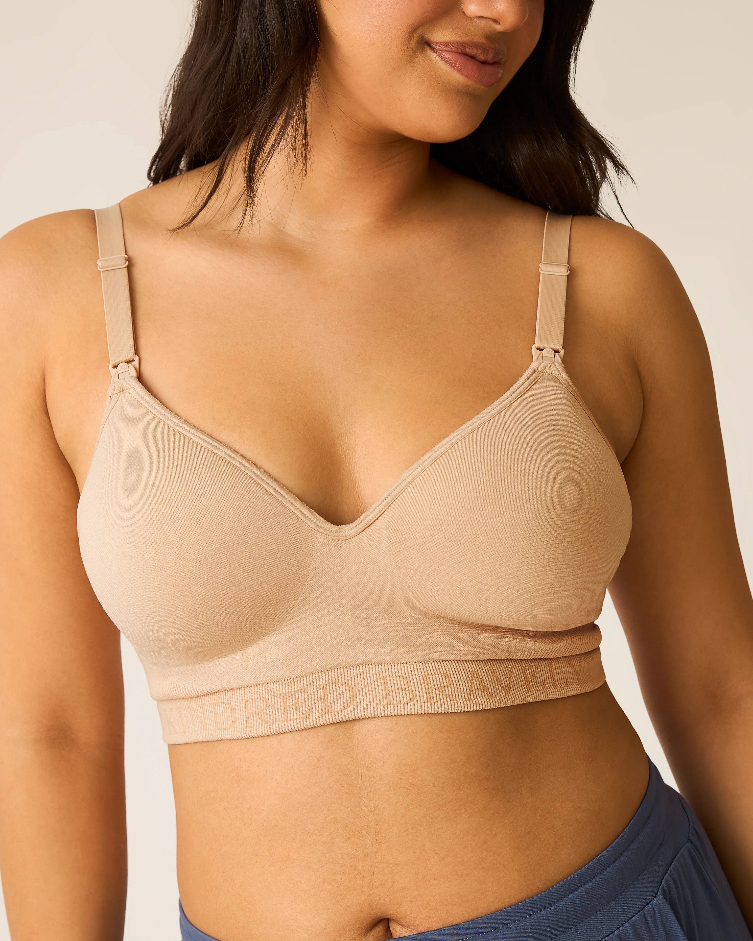 Image of Signature Sublime® Contour Hands-Free Pumping & Nursing Bra | Beige
