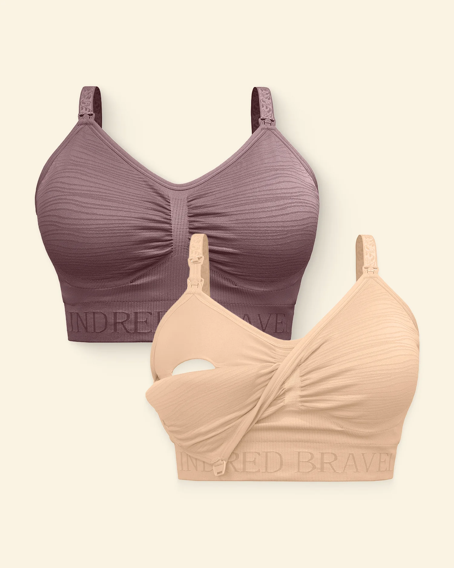 Image of Sublime® Hands-Free Pumping Bra Two-Pack | Beige & Twilight