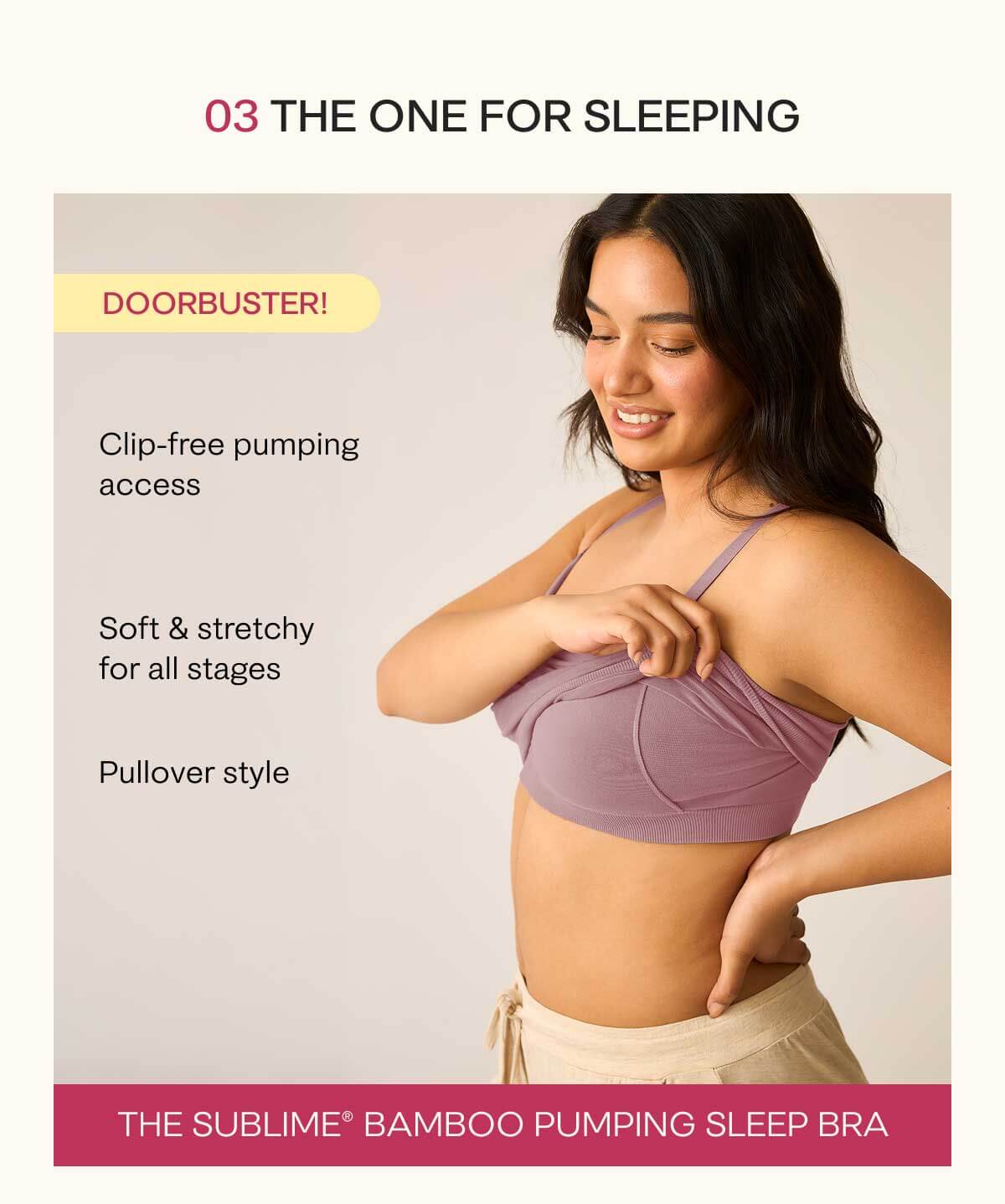 Sublime® Bamboo Hands-Free Pumping Lounge & Sleep Bra: The One for Sleeping