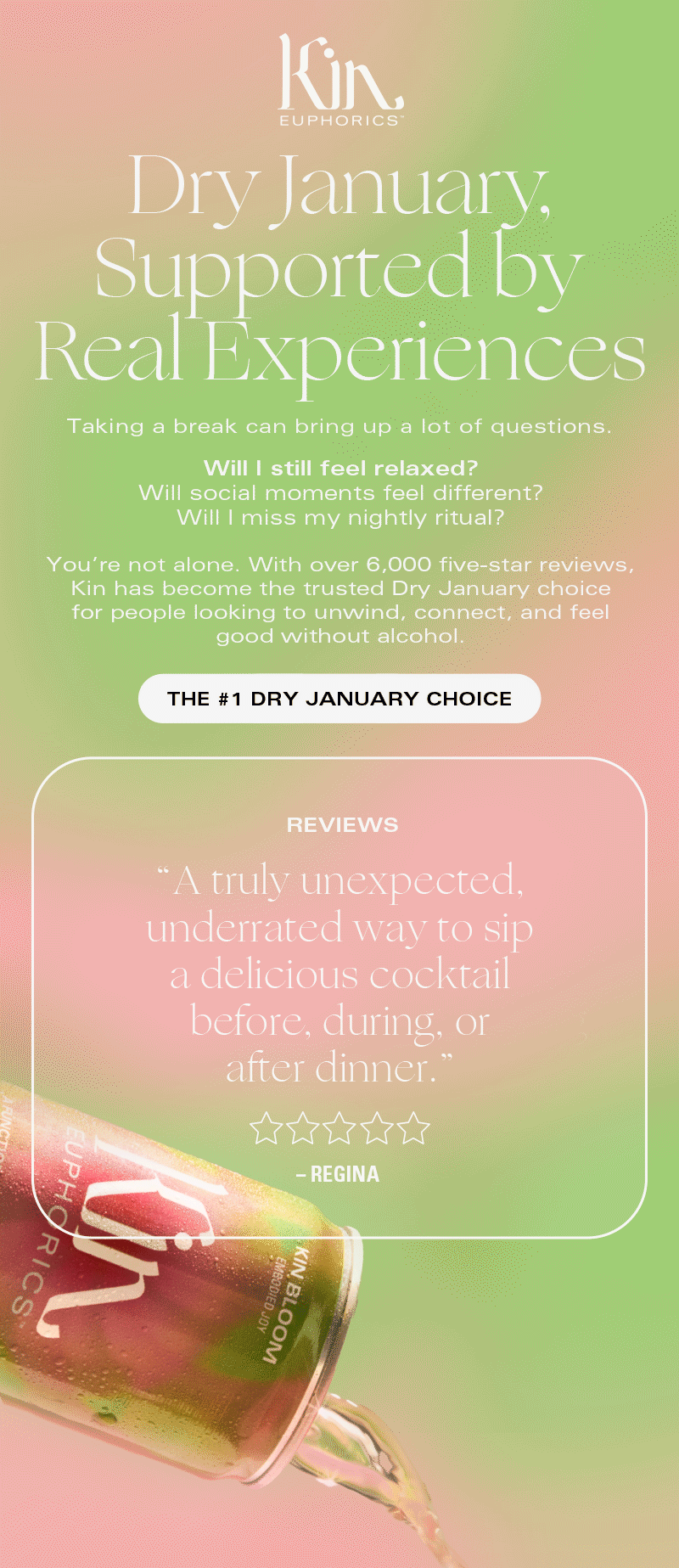 Dry January, Supported by Real Experiences 