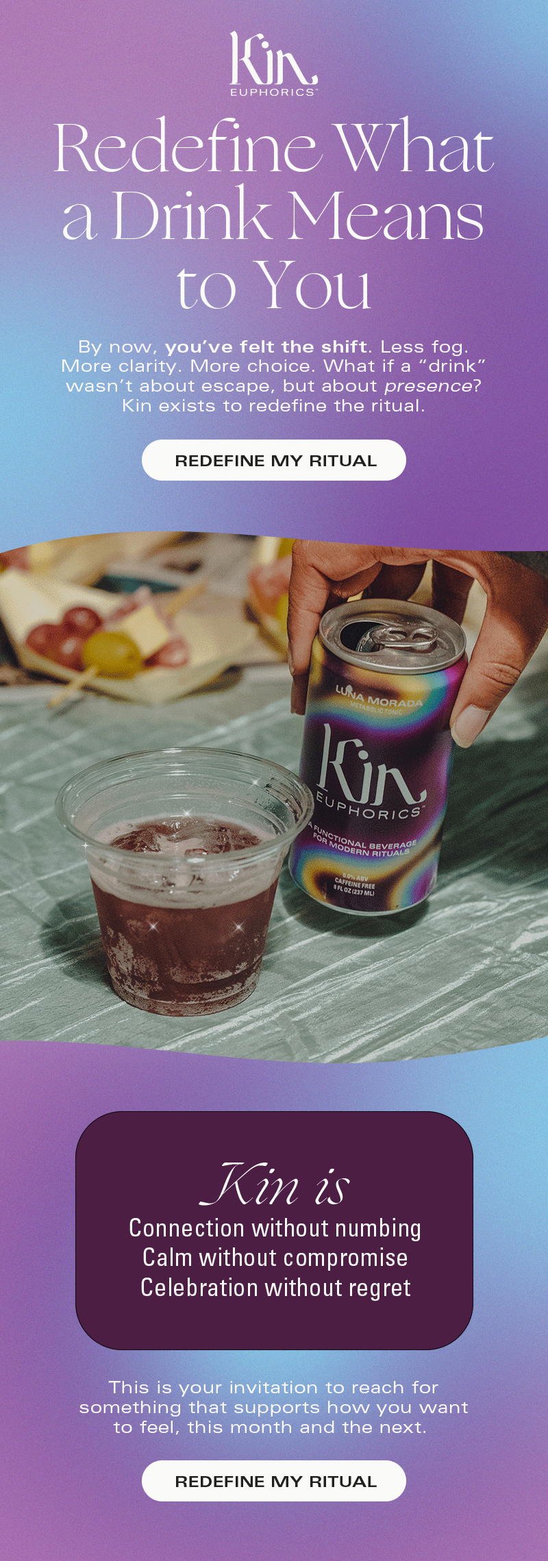 Redefine what a drink means to you. 