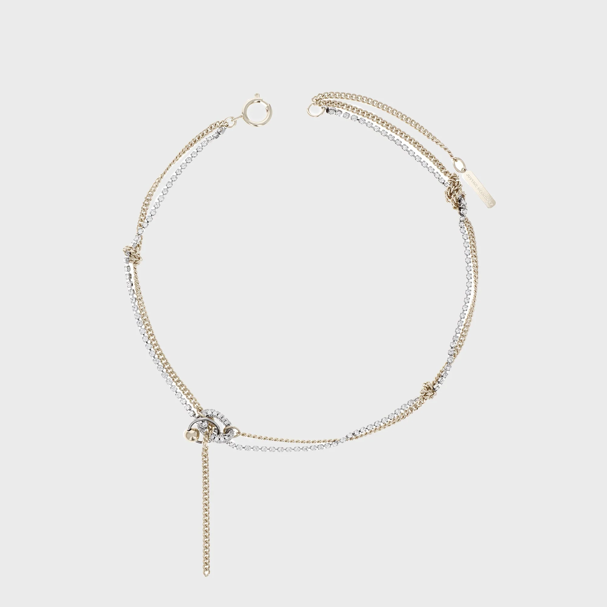 Image of Justine Clenquet Amber Necklace - Gold / Palladium