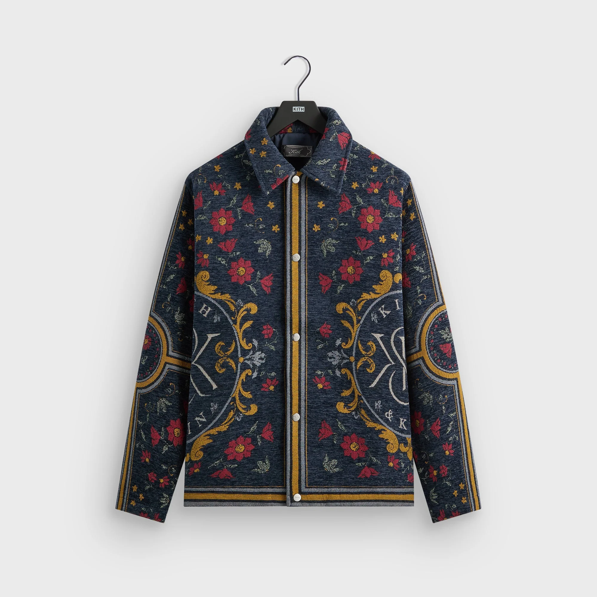 Image of Kith Scarf Tapestry Coaches Jacket - Nocturnal