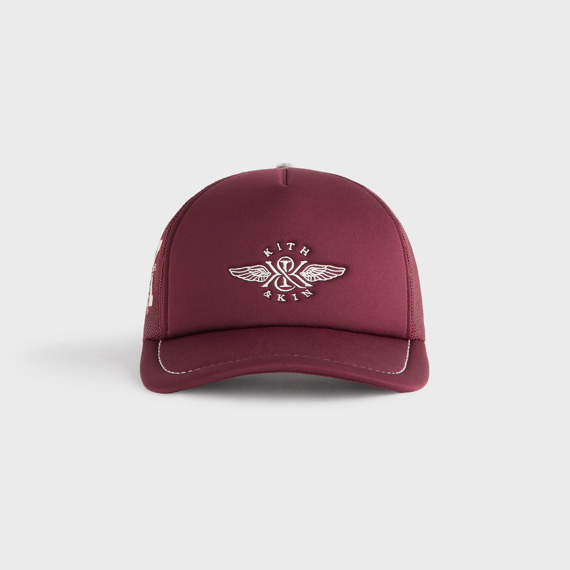 Image of Kith Pick Stitch Poly Nolan Trucker Hat - Magma