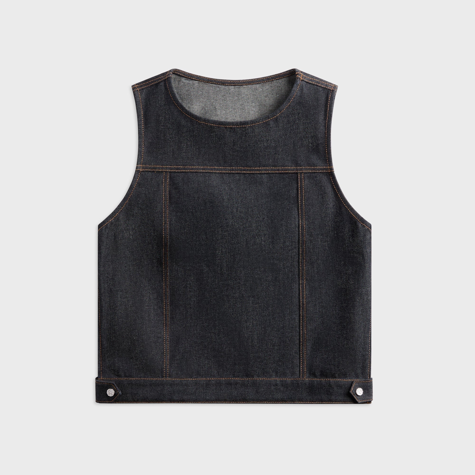 Image of Veneda Carter Boxy Vest - Denim