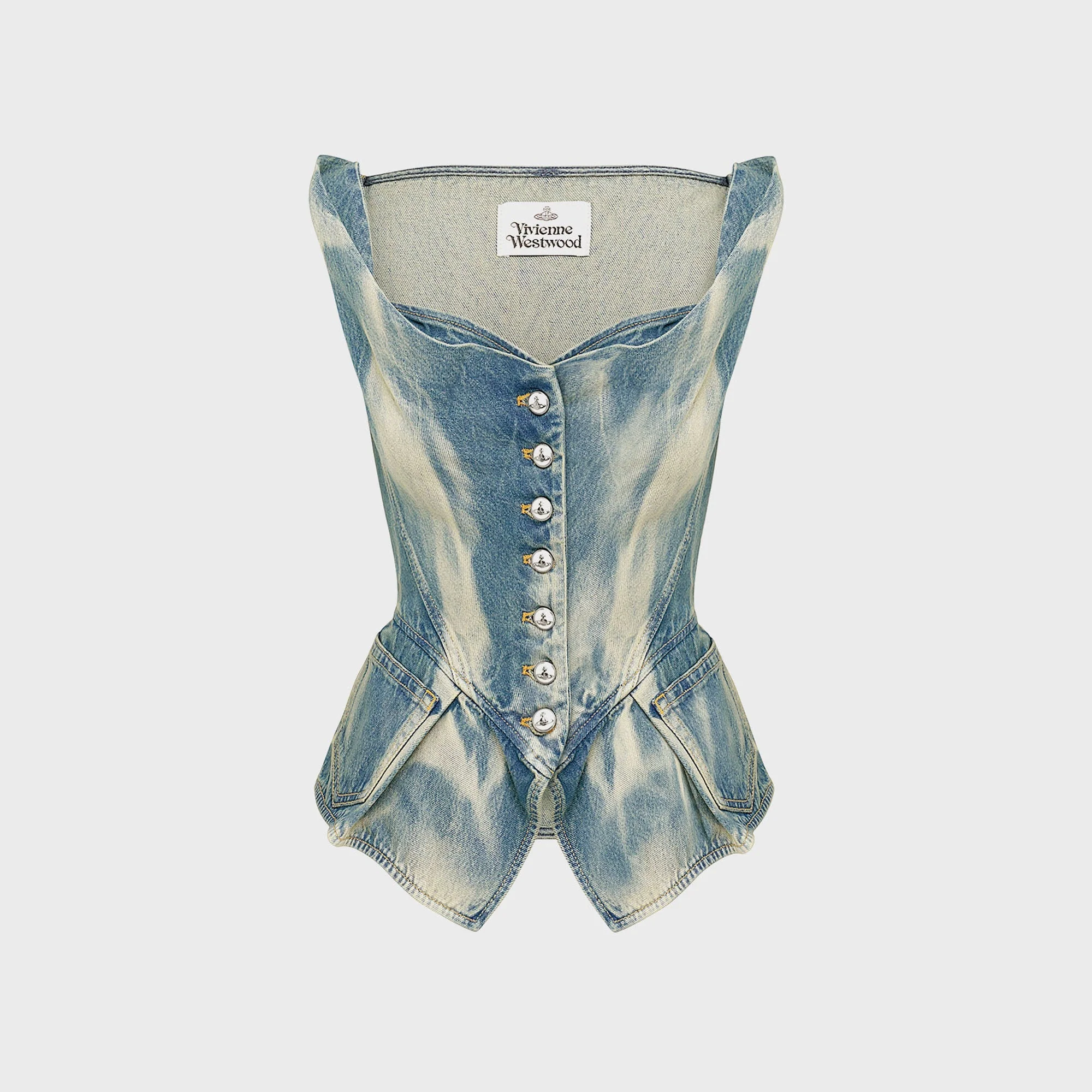 Image of Vivienne Westwood Monday Vest - Bleach Denim