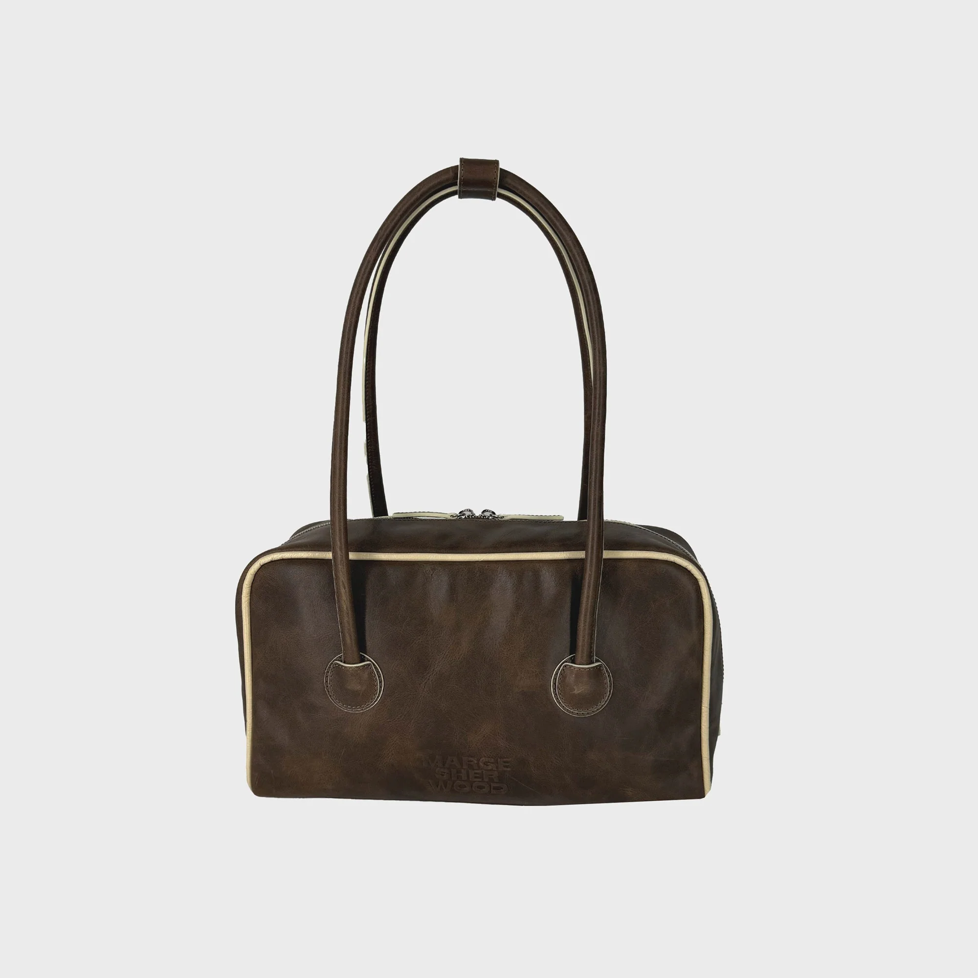 Image of MARGESHERWOOD Soft Boston with Piping - Washed Brown Pull Up