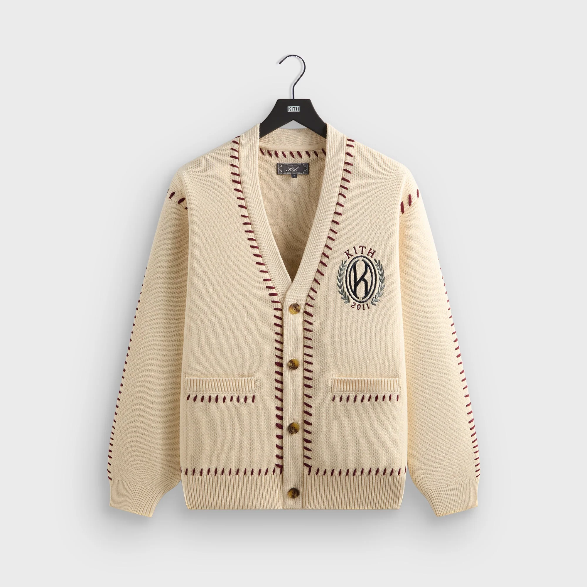 Image of Kith Artisanal Stitch Cypress Cardigan - Sandrift