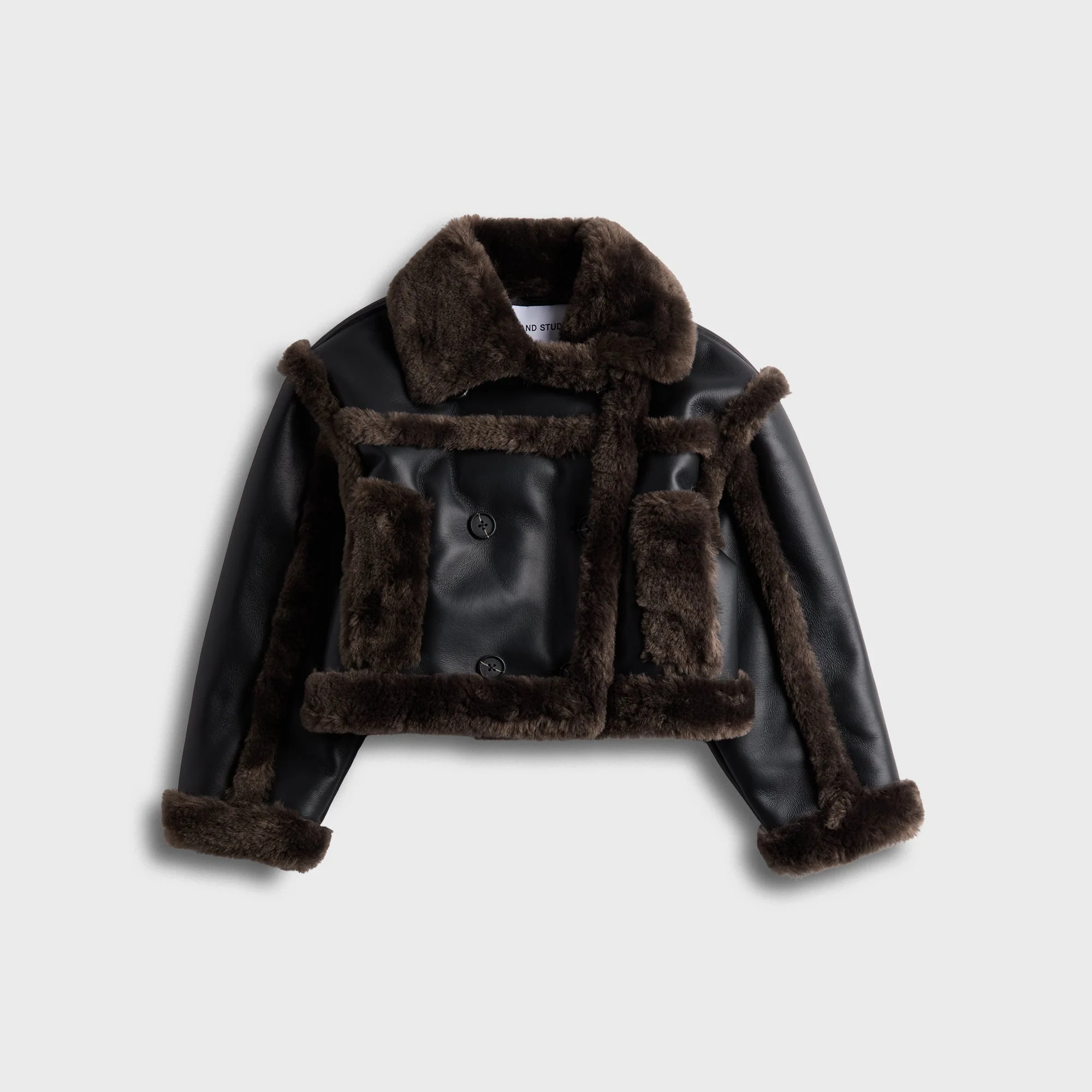 Image of Stand Studio Kristy Jacket - Black / Dark Brown