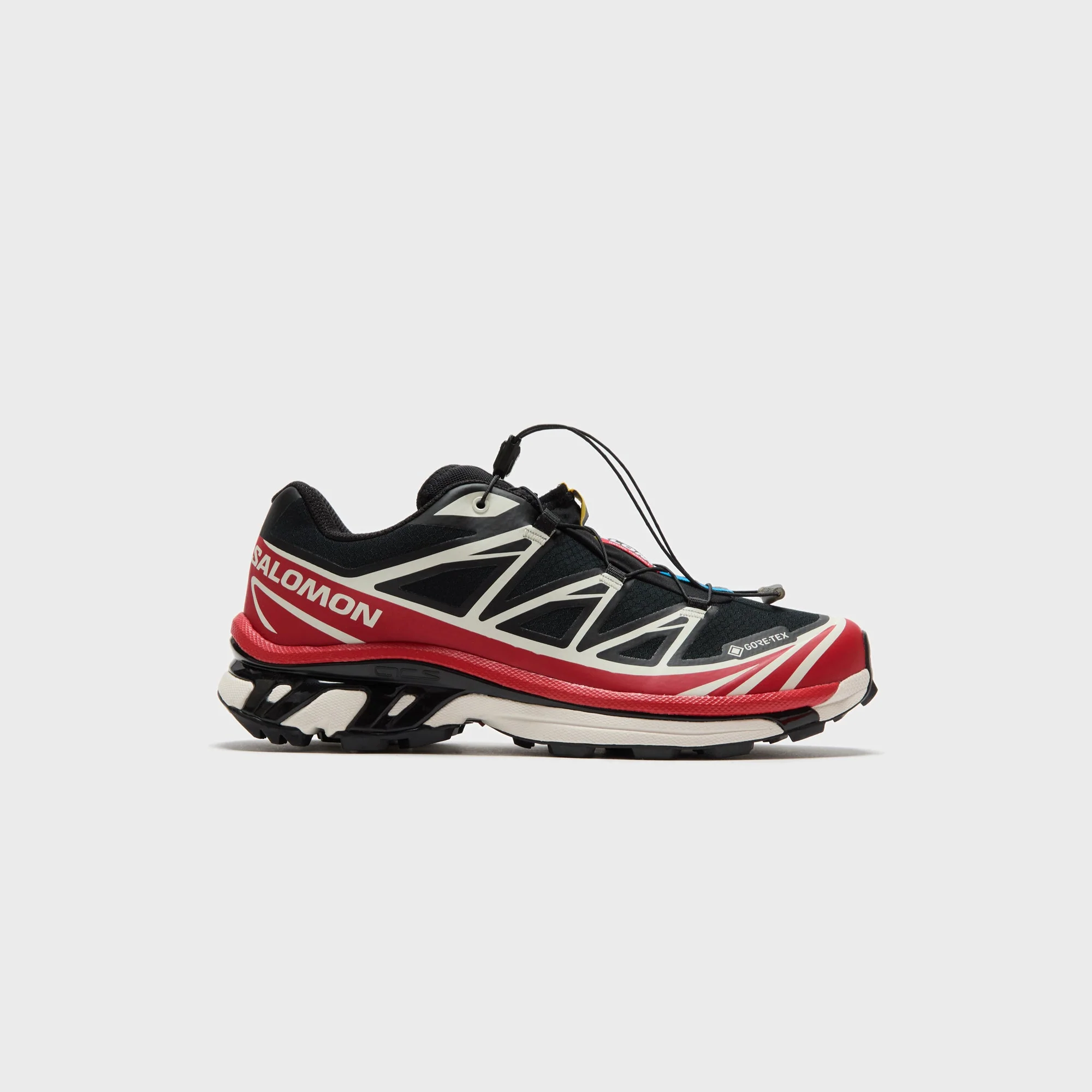 Image of Salomon XT-6 GTX - Black / Flame Scarlet / Vanilla Ice