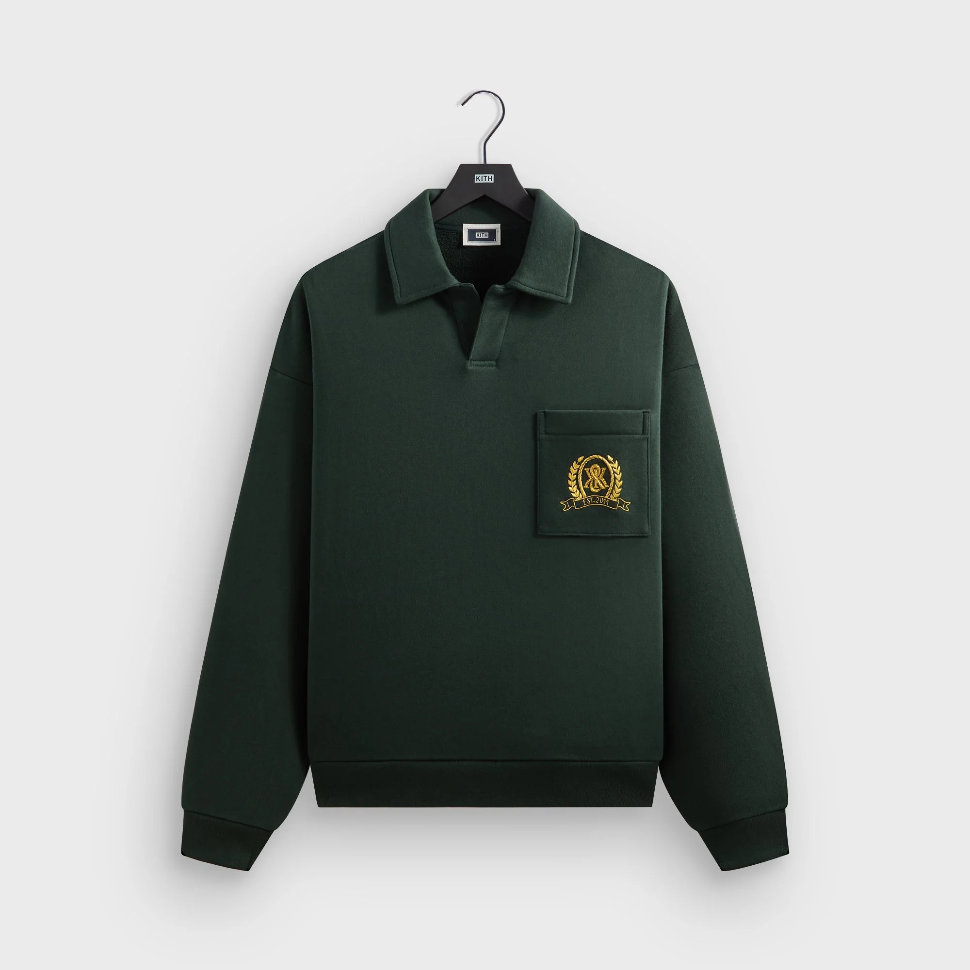 Image of Kith & Kin Crest Gilded Crest Collared Rugby - Stadium